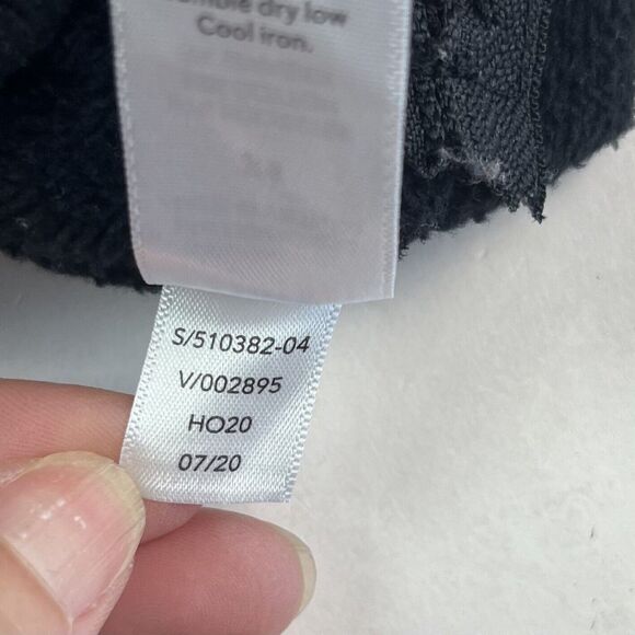 Athleta Cozy Karma Side Zip Funnel Neck Sweatshirt XS Black Athleisure Travel - Picture 13 of 13